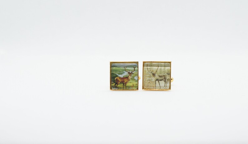 Canada Deer Paper Cufflinks