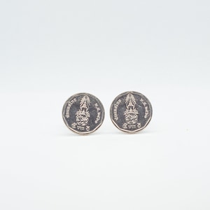 Coin Cufflinks - Thailand 5 Baht Rama X 1st Portrait Coin Cufflink