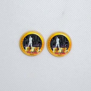 Coin Cufflinks- Elvis Presley,  U.S. 25 Cent, 24K Gold Plated, Gift for Him, Gift for Men,