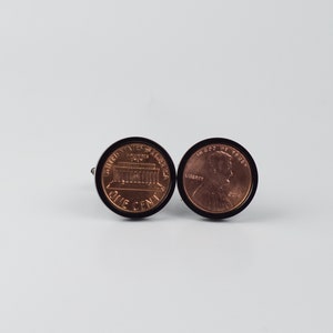 Münz-Manschettenknöpfe - America One Penny, wahlweise in Gold oder Gunmetal (Edelstahl)