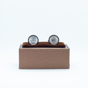 Coin Cufflinks - Bangladesh 1 Poisha Coin, Choice of  Black or Gunmetal coloured backs (stainless steel)