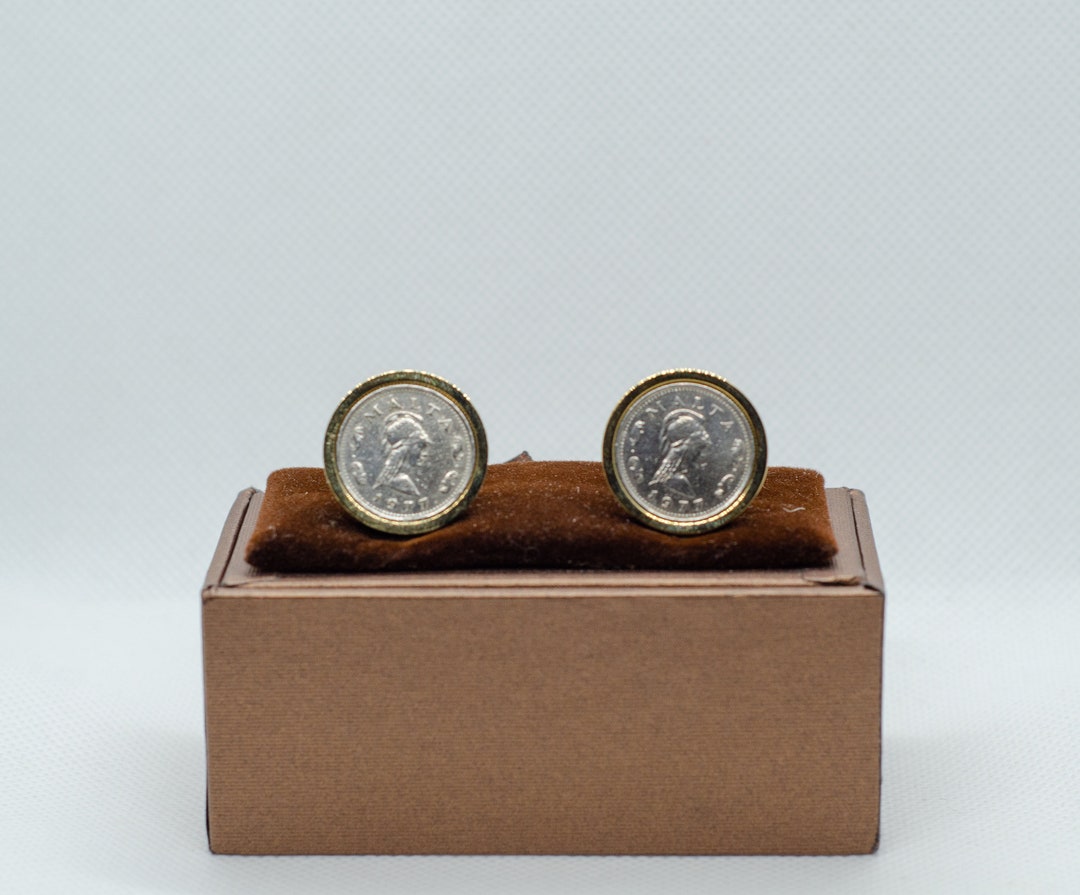 Coin Cufflinksmalta 2 Cents Amazon Coin,choice of Gold or Gunmetal