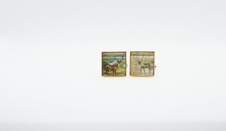 Canada Deer Paper Cufflinks