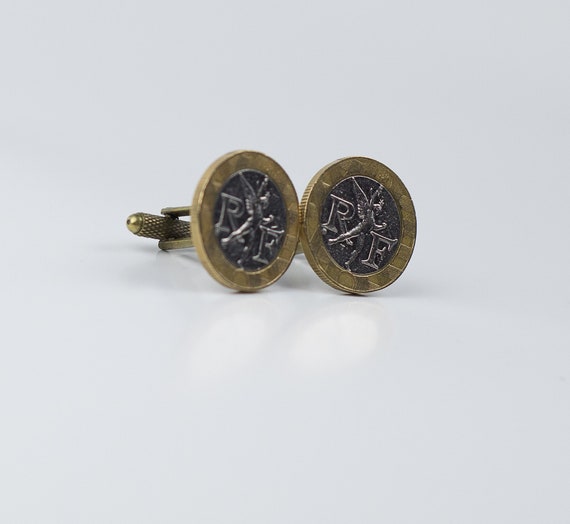Boutons De Manchettes Pièce De Monnaie – 10 Francs Génie De La Liberté, Homme