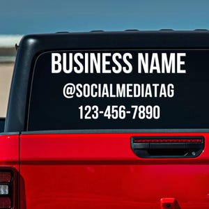 Fully Customizable Window Decal / Your Logo, Text, QR, Vinyl Sticker Sign / Business, Car, Truck, Trailer, Van, SUV, Door, Glass, Windshield