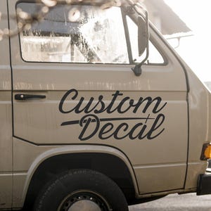 Custom Car Decal / Your Logo, Text, QR code or Artwork Sticker / Personalized Vinyl Lettering / Customizable Truck, Van, SUV, Window, Door