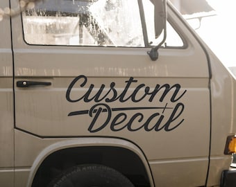 Custom Car Decal / Your Logo, Text, QR code or Artwork Sticker / Personalized Vinyl Lettering / Customizable Truck, Van, SUV, Window, Door