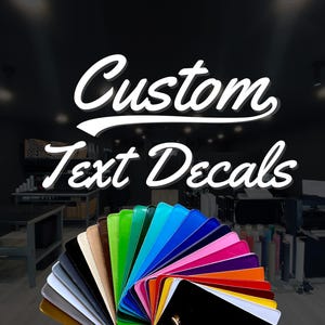 Decalcomanie in vinile personalizzate / Scegli carattere, colore, dimensione / Lettere personalizzate per la tua attività, auto, finestra, laptop, specchio, parabrezza, vetro