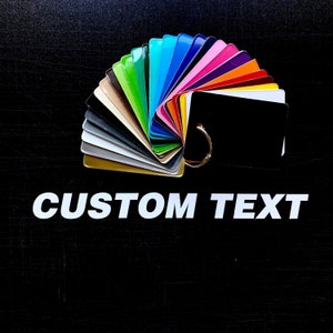 Custom Text Decal Sticker / Choose Font, Color, Size / Personalized lettering window laptop mirror windshield glass metal plastic