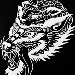 Wolf in Sheep’s Clothing Decal Sticker / Drawn by hand
