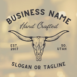 Customizable Western Style Window Decal / Your Company Name or Logo ...