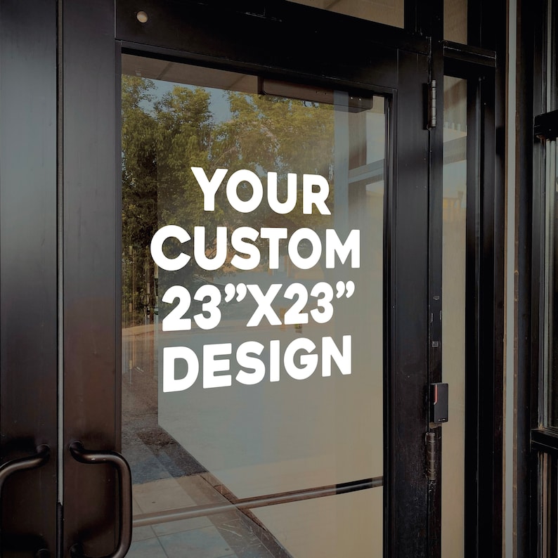 Example of 23" vinyl sticker size.