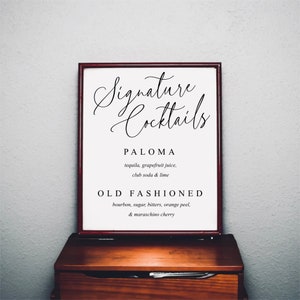 Calcomanía de cócteles de autor / Calcomanía de diseño personalizable para espejo de bar o ventana