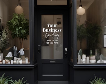 Customizable Business Door Sign / Your Company Name or Logo / Storefront Vinyl Sticker / Personalized lettering for your glass window