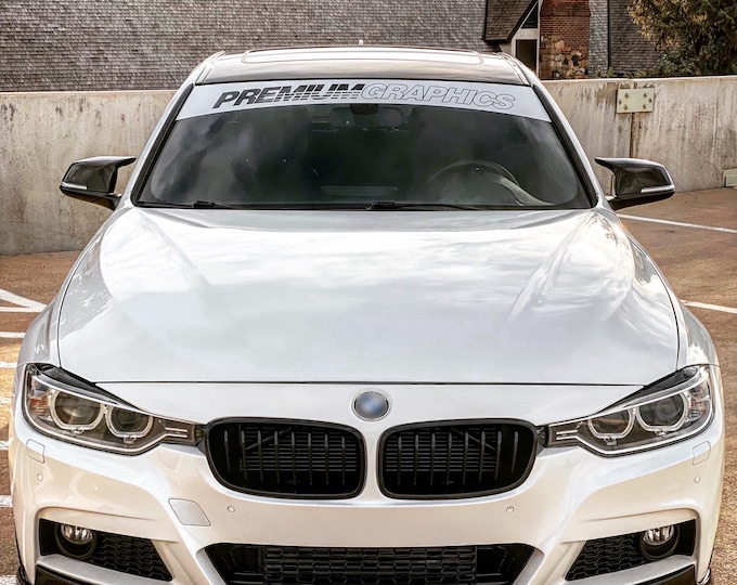 Windshield Sunstrip Eyebrow Decal Text Only No Background Custom