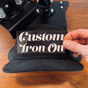 Custom Iron On Heat Transfer Vinyl - Your Logo, Image or Text - Colors available - Lots of Sizes - Siser Easyweed HTV
