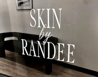 Business Name Decal - Custom Branding Signage for Storefronts - Single Color Store Logo Vinyl Decal - Personalized Waterproof Vinyl Sticker