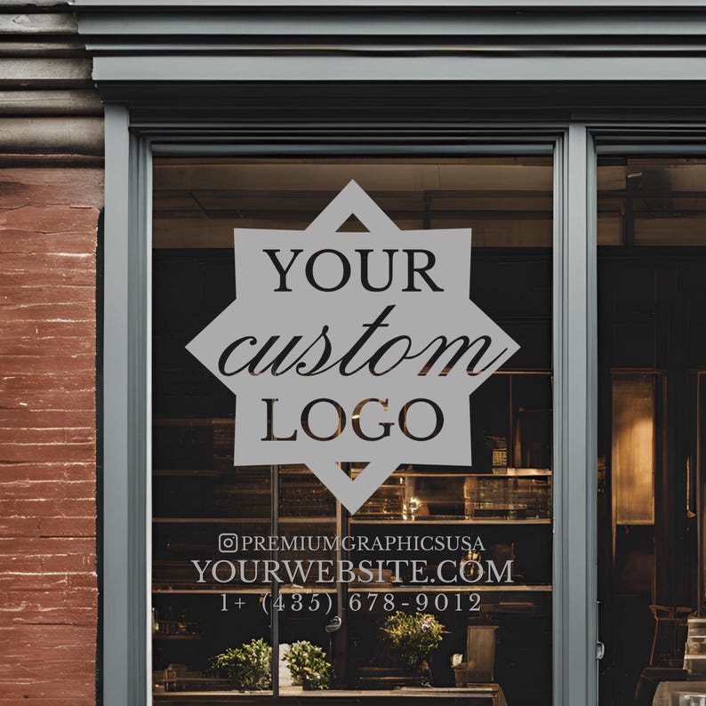 Fully customizable business window sign. We take your logo, social media, website, QR code and make you a beautiful sign for your business.