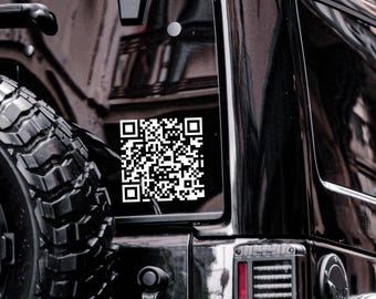 Create your own QR Decal / Social Media Decal / Website Vinyl Sticker / Window, Door, Follow, Book, Menu, Scan to pay, Vinyl shop decal