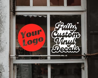 Custom Business Logo Window Decal, Personalized Storefront Sticker, Fully Customizable Door Sign, Commercial Advertising, Your Design