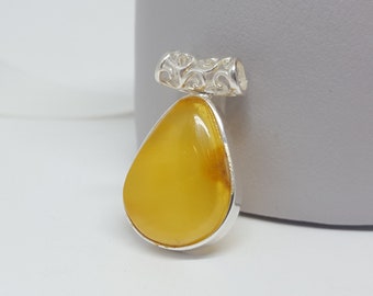 Unique Cherry Baltic amber pendentif argent sterling 925-Boucles d/'oreilles disponible