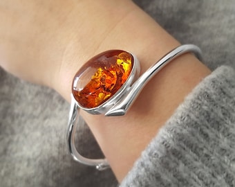 Argent Sterling et Baltique Miel Ambre Ring "GOUTTES" Argent Sterling et Baltique Miel Ambre Ring "GOUTTES"