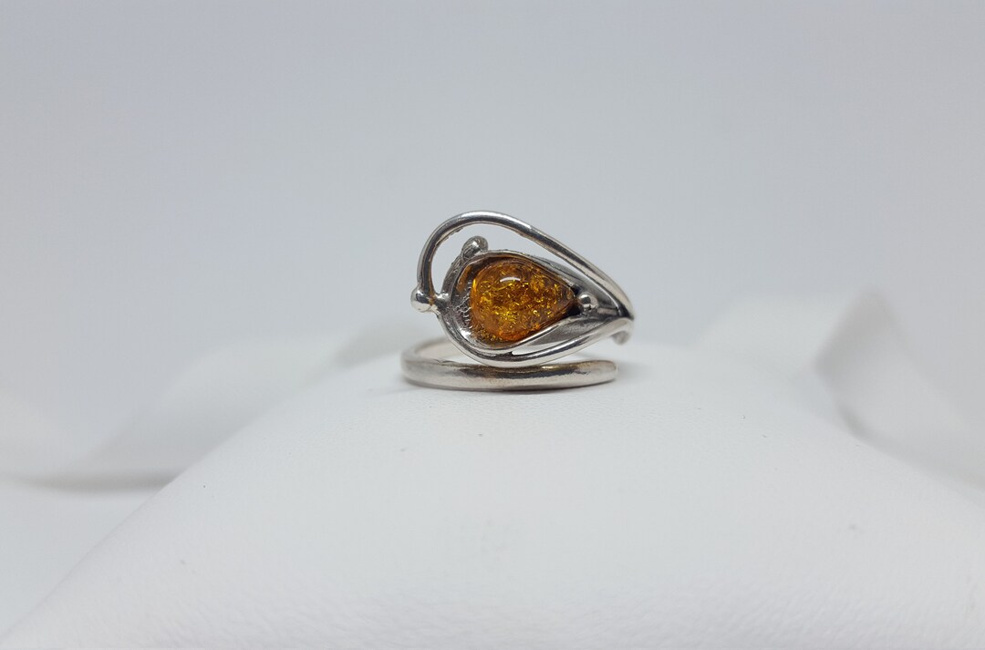 Small Natural Baltic Amber Ring Fully Adjustable Amber Ring - Etsy