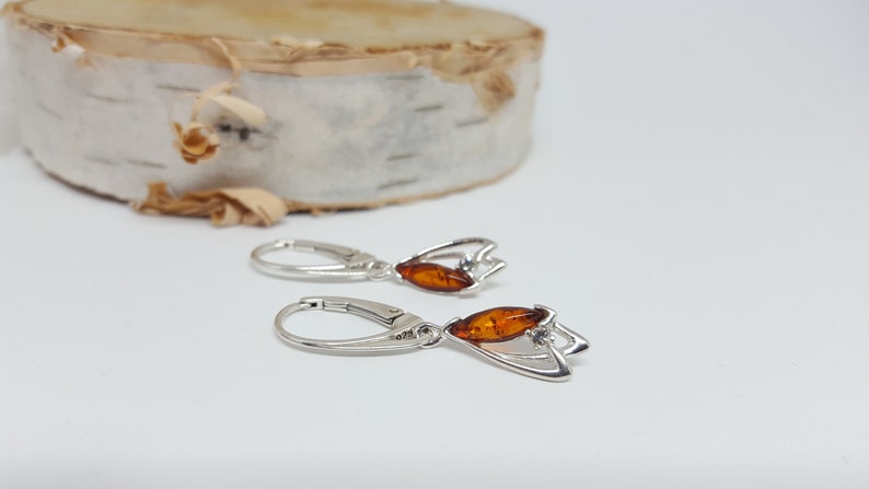 Small Amber Earrings Marquise Amber Earrings Dangle Amber Earrings Natural Baltic Amber Earrings Silver And Amber Earrings,Amber Jewelry