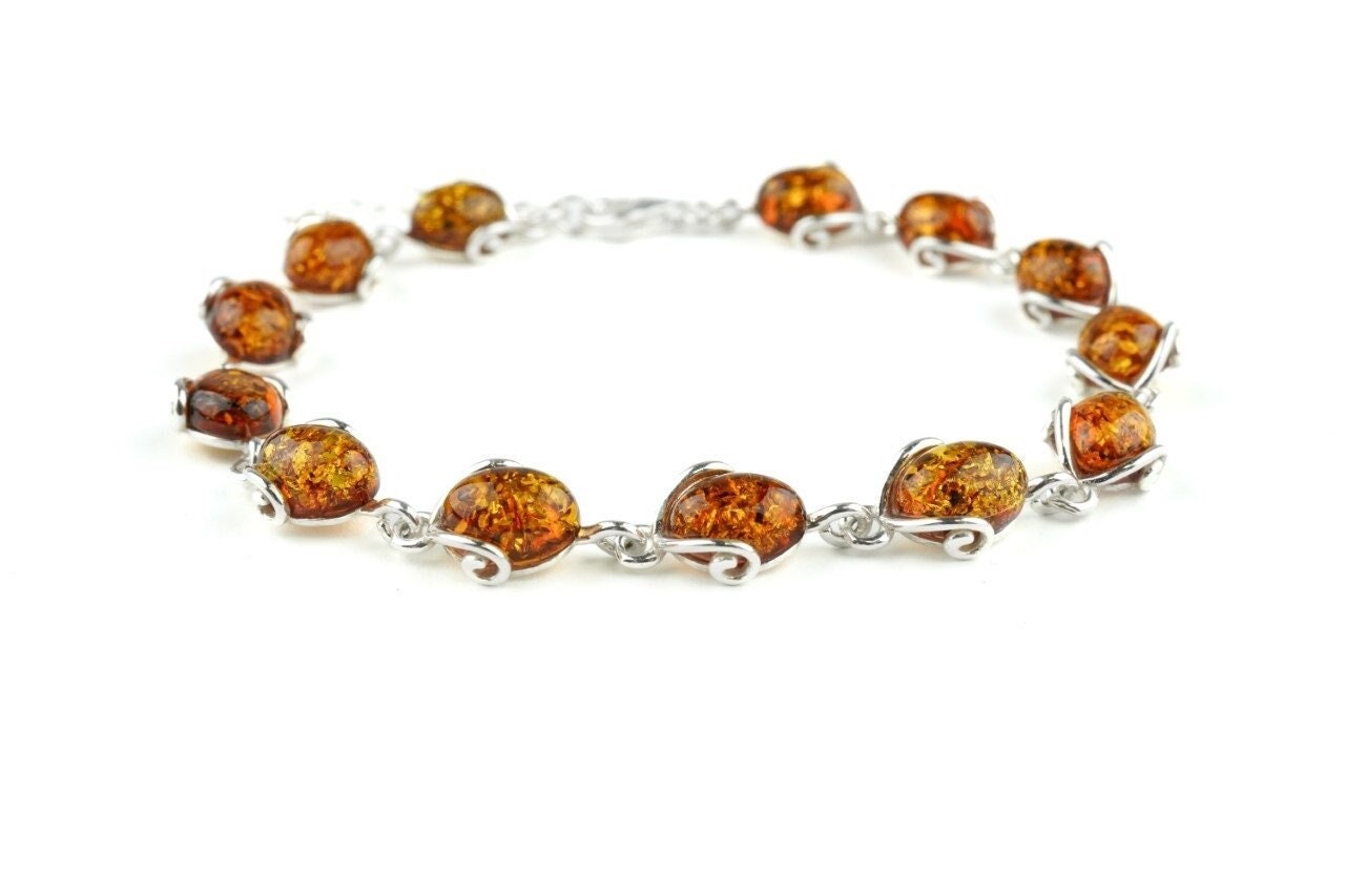 Bracelet Mémoire En Ambre Véritable De La Baltique - Fabriqué En Lituanie