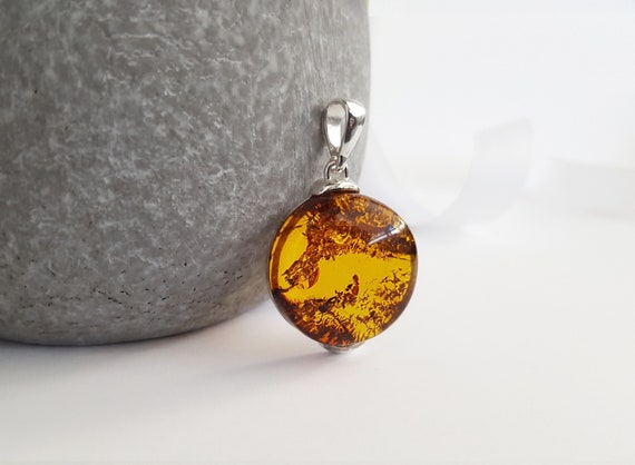 Ciondolo Ambrato Baltico Classico, Collana Rotonda In Ambra - Foto 12