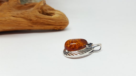 Buy Handmade Baltic Amber Pendant, Teardrop Amber Pendant, Small