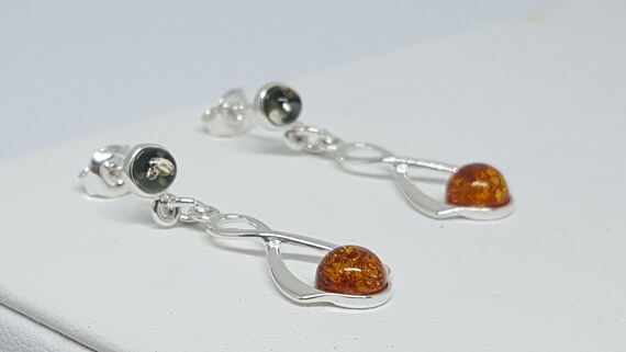 Baltic Amber Infinity Earrings Baltic Amber Infinity Earrings