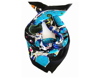 Silk Scarf, Silk Bandana, Silk Pocket Square, Small Square Scarf, Festival Bandana