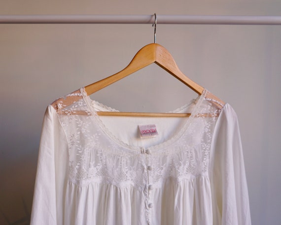 100% Cotton + Lace Nightgown