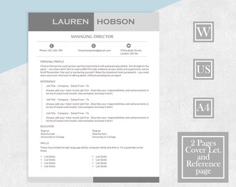 resume template word modern resume simple template smart etsy references template word