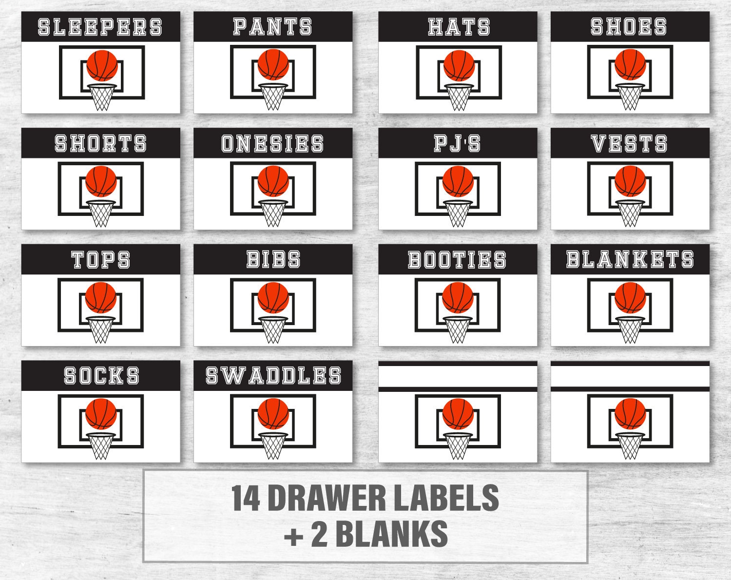 Basketball Closet Dividers 10 Basketball Printable Baby Etsy