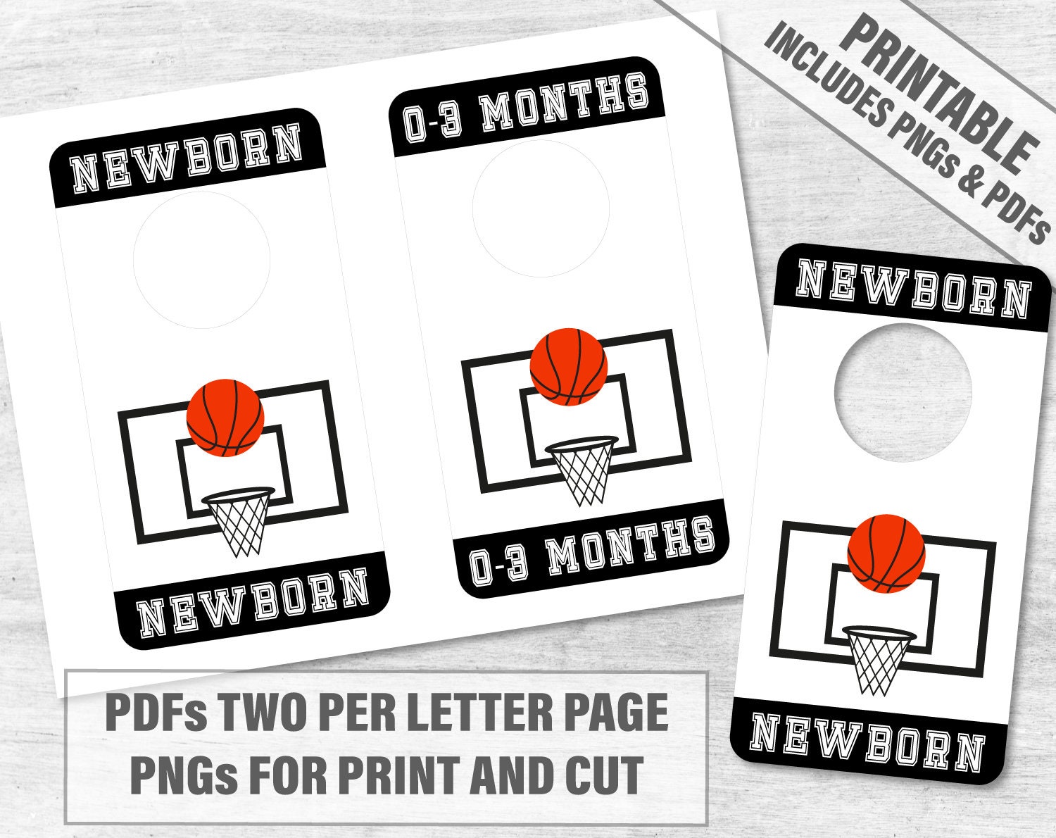 Basketball Closet Dividers 10 Basketball Printable Baby Etsy