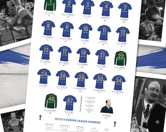 2013 - Chelsea 2012/2013 Europa League Winners Presentation Print