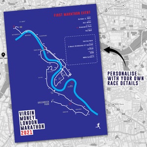 2021 London Marathon Personalised Print image 3