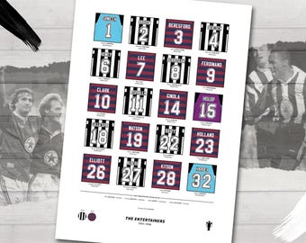 1995/1996 - Newcastle United - The Entertainers - Legends Print - Gifts - Wall Art - Retro - Poster