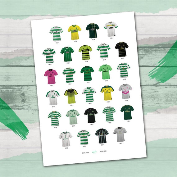2022 Celtic Football Shirt History Presentation Print Etsy