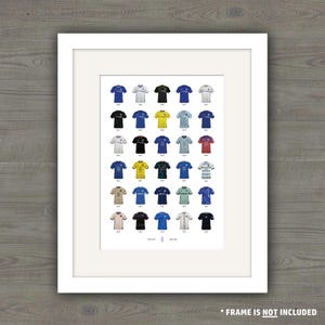 2025 - Chelsea Football Shirt History Presentation Print 2016-2025 - Gifts - Wall Art - Retro - Poster image 2