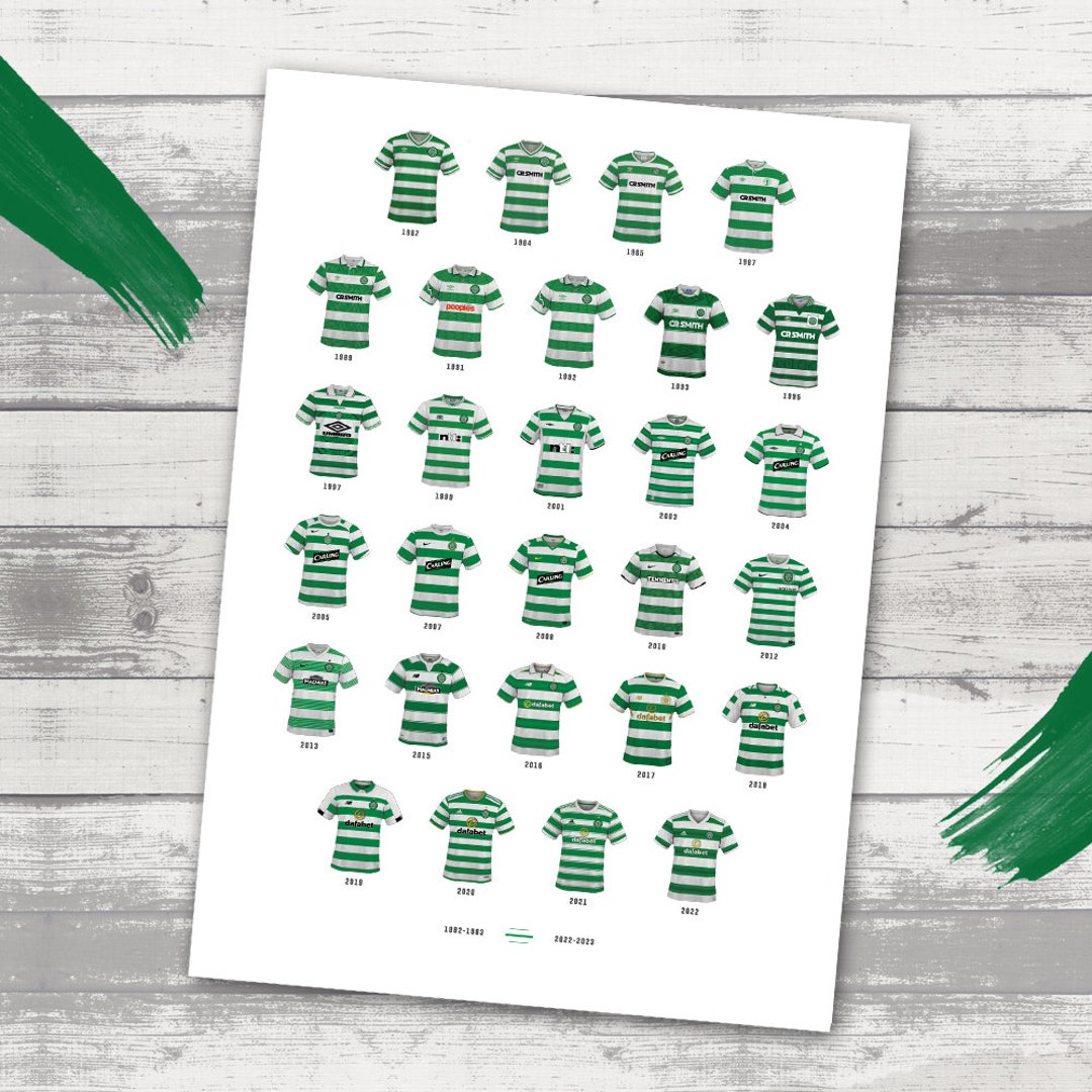 2022 Celtic Football Home Shirt History Artwork Presentation Etsy