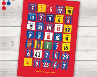 Crystal Palace - 25 Years at Selhurst Park - Legends Print - Gifts - Wall Art - Retro - Poster