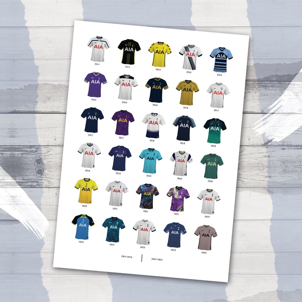 Tottenham shirts through the years on sale
