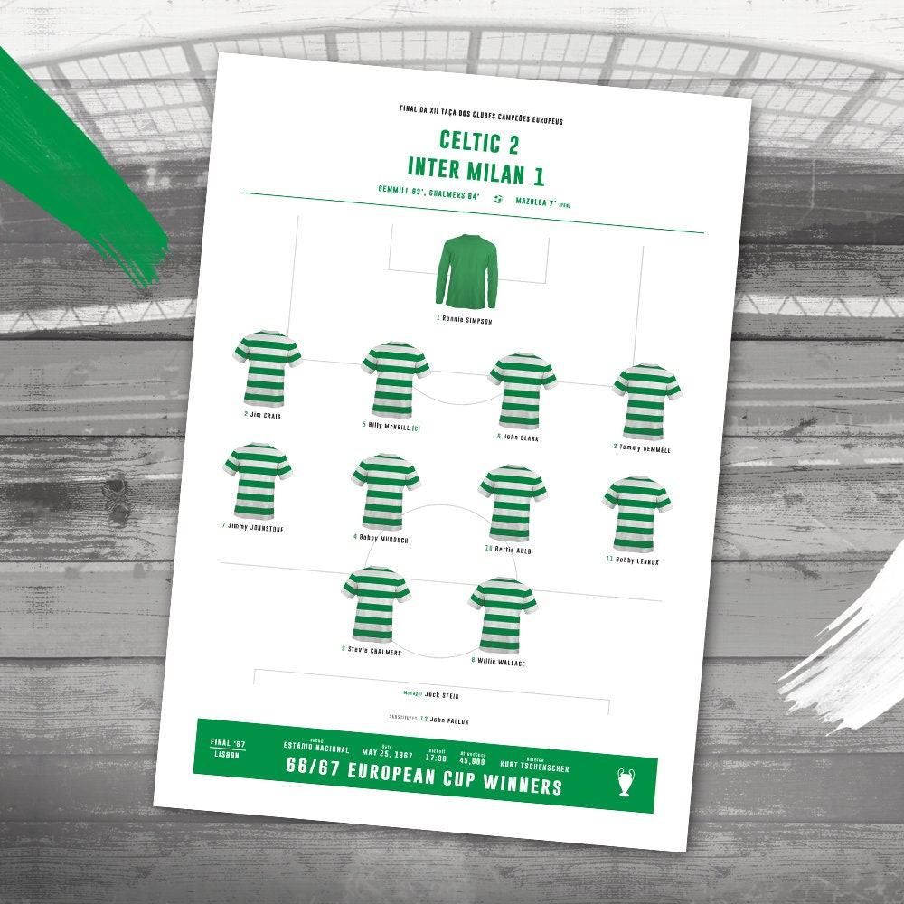 La mítica final de Copa de Europa de 1967, Celtic de Glasgow - Inter