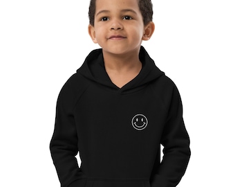 Embroidered Smiley Kids Eco Hoodie