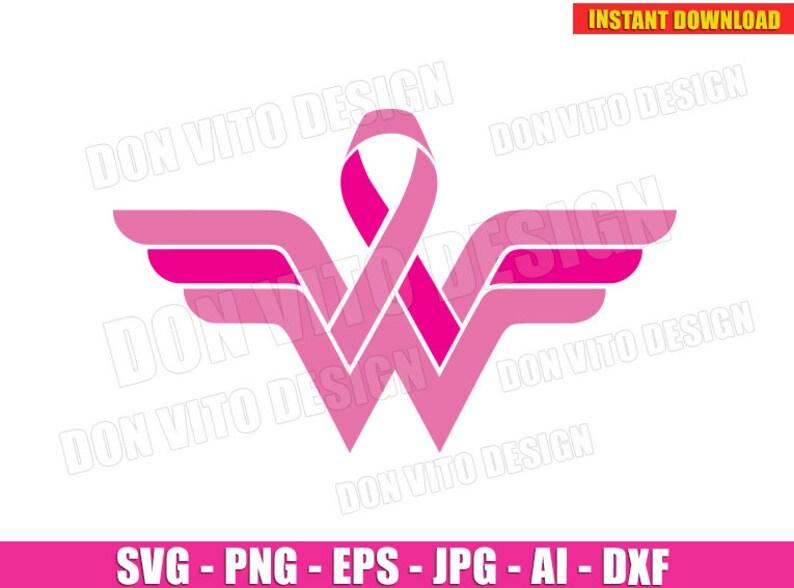 Download Wonder Woman Breast Cancer Awareness SVG dxf png Survivor WW | Etsy