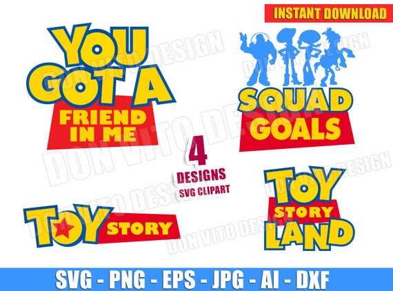 Download Toy Story Logo Bundle SVG dxf png Disney Movie Cut Files | Etsy