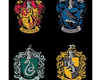 Hogwarts Houses Gryffindor Ravenclaw Harry Potter Bandana Quilt Panel Fabric Panel Washable Free Shipping Hufflepuff Slytherin